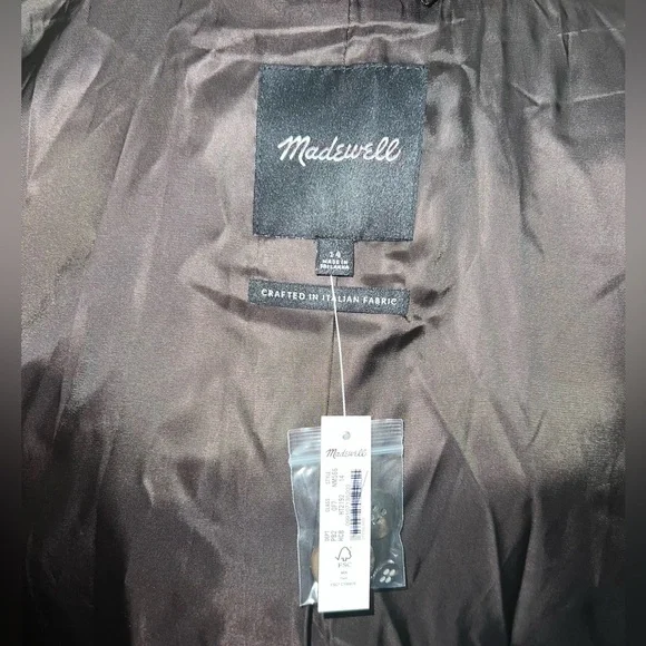 🌈NWT Madewell The Gianna Coat in Insuluxe Fabric oversized 14